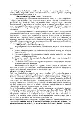 An Instructional Innovation for History Learning: Implementing an ...