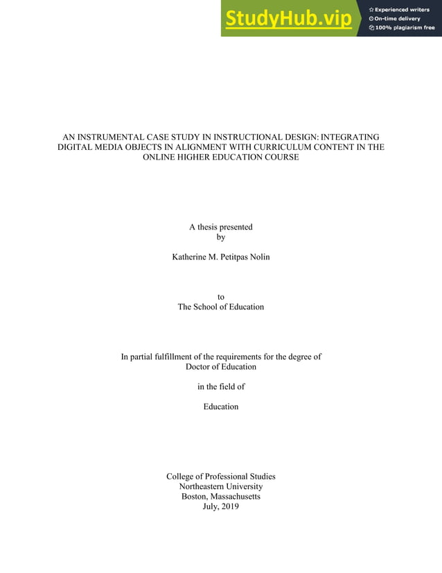 AN INSTRUMENTAL CASE STUDY IN INSTRUCTIONAL DESIGN INTEGRATING DIGITAL