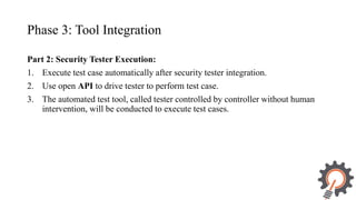 An integrated security testing framework and tool | PPTX