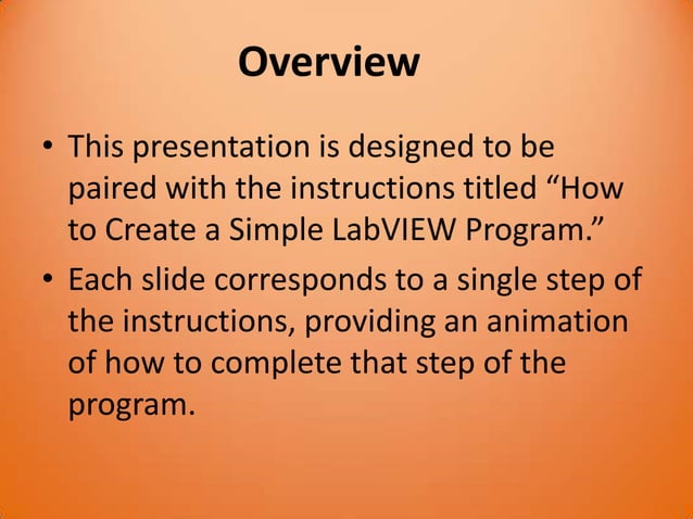 An Interactive Guide to Creating a Simple LabVIEW Program | PPT | Free ...