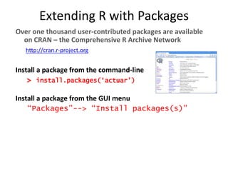 An Interactive Introduction To R (Programming Language For Statistics ...