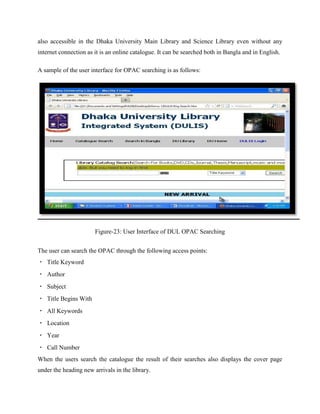 An internship report on library operations and services of Dhaka ...