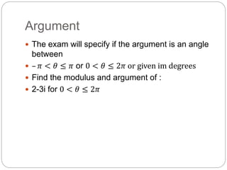 An introdcution to complex numbers jcw | PPTX