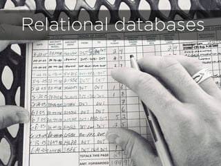 Relational databases
 