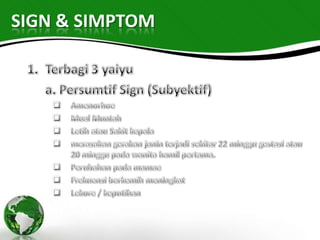 SIGN & SIMPTOM
 