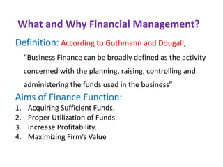 Financial Manager Def An introduction of financial management | PPTX