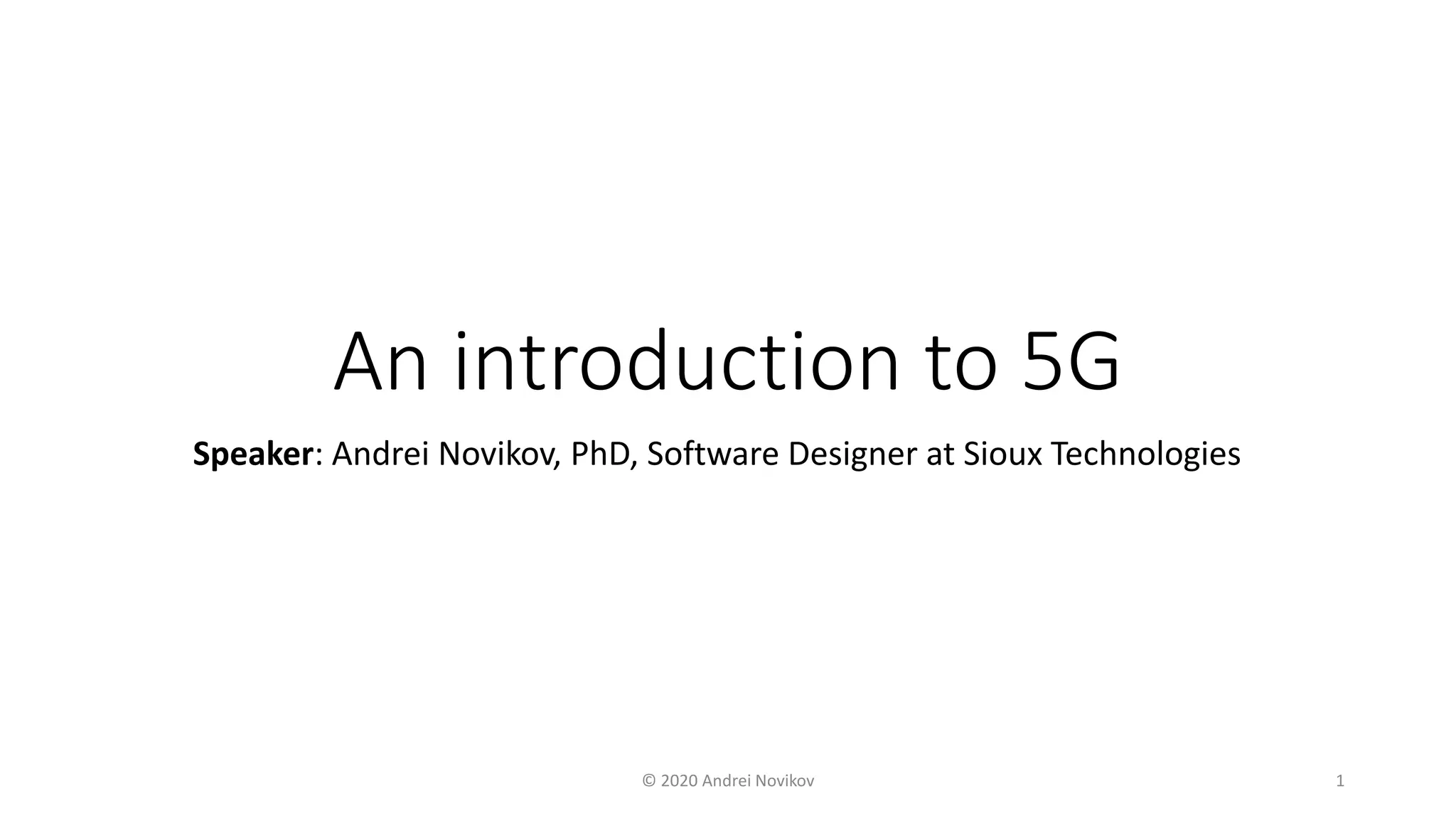 An introduction to 5G | PPTX