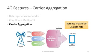 4G Features – Carrier Aggregation
• Heterogeneous Networks
• Coordinate Multipoint
• Carrier Aggregation Increase maximum
DL data rate
© 2020 Andrei Novikov 57
 