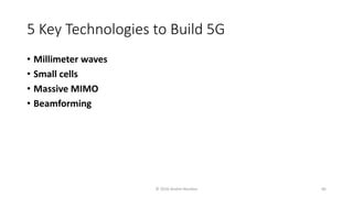 5 Key Technologies to Build 5G
• Millimeter waves
• Small cells
• Massive MIMO
• Beamforming
© 2020 Andrei Novikov 66
 