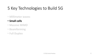 5 Key Technologies to Build 5G
• Millimeter waves
• Small cells
• Massive MIMO
• Beamforming
• Full Duplex
© 2020 Andrei Novikov 77
 