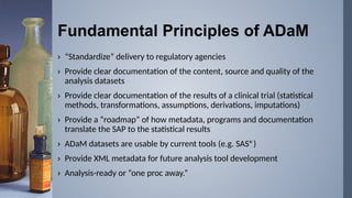 An Introduction to ADaM.pptx (analysis dataset) | PPTX