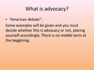 An introduction to advocacy and campaigning | PPTX