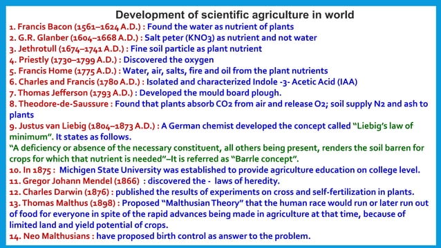 An introduction to agriculture and agronomy | PPTX