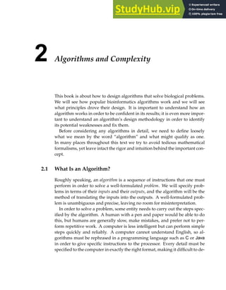 An Introduction To Bioinformatics Algorithms | PDF
