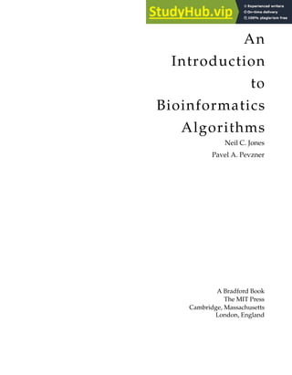 An Introduction To Bioinformatics Algorithms | PDF