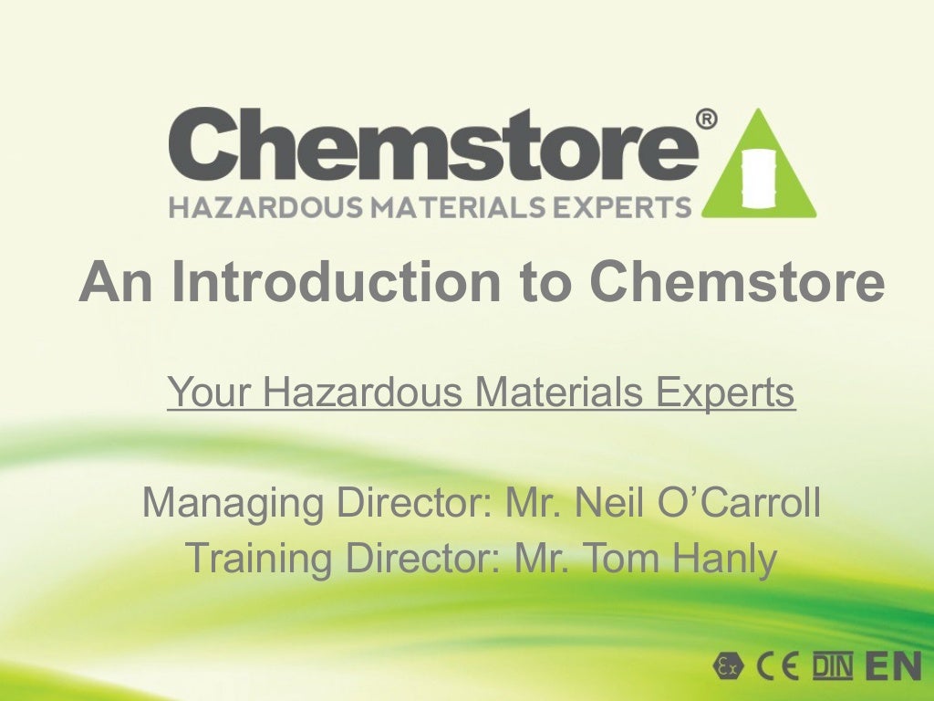 An Introduction to Chemstore Hazardous Materials Experts