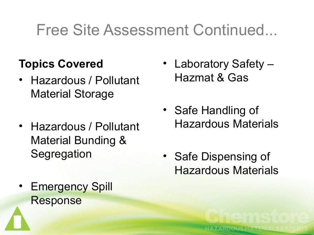 An Introduction to Chemstore Hazardous Materials Experts