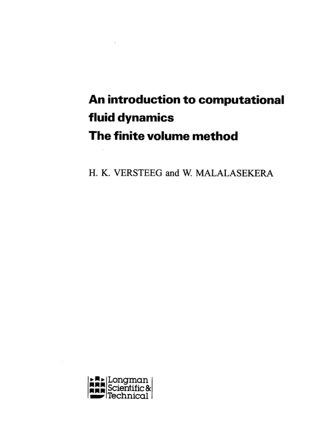 An Introduction To Computational Fluid Dynamics