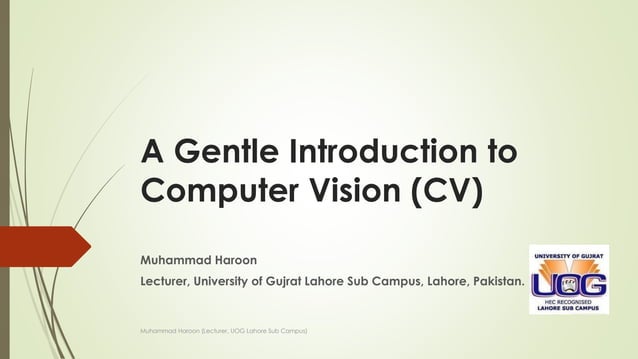 An introduction to computer vision | PPT