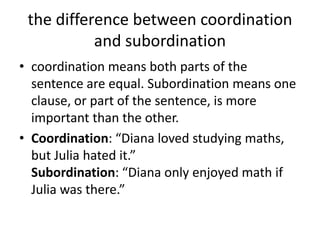 Subordination Math An introduction to connectors | PPTX