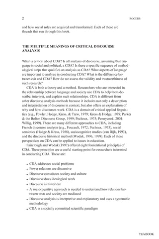 An introduction to critical discourse analysis in education (new) | PDF