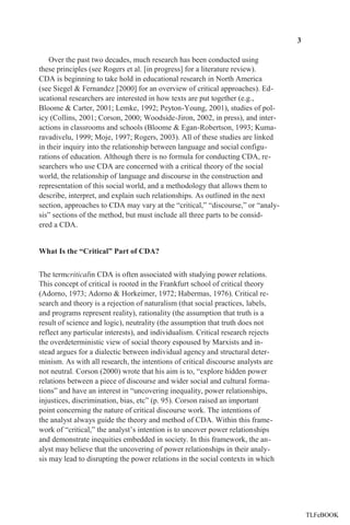 An introduction to critical discourse analysis in education (new) | PDF