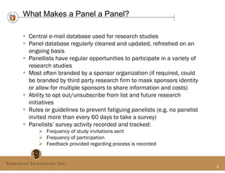 Panel Informues An introduction to customer panels | PDF