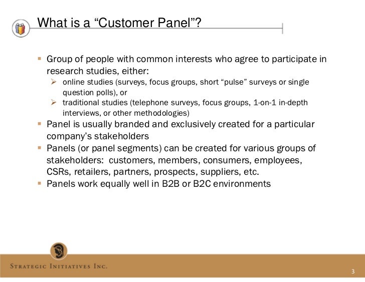 An introduction to customer panels