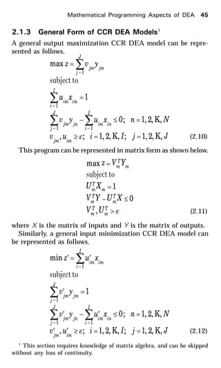 An introduction to dea | PDF