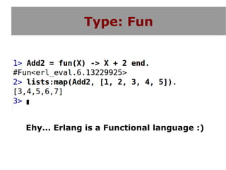 Type: Fun




Ehy... Erlang is a Functional language :)
 