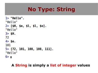 No Type: String




A String is simply a list of integer values
 