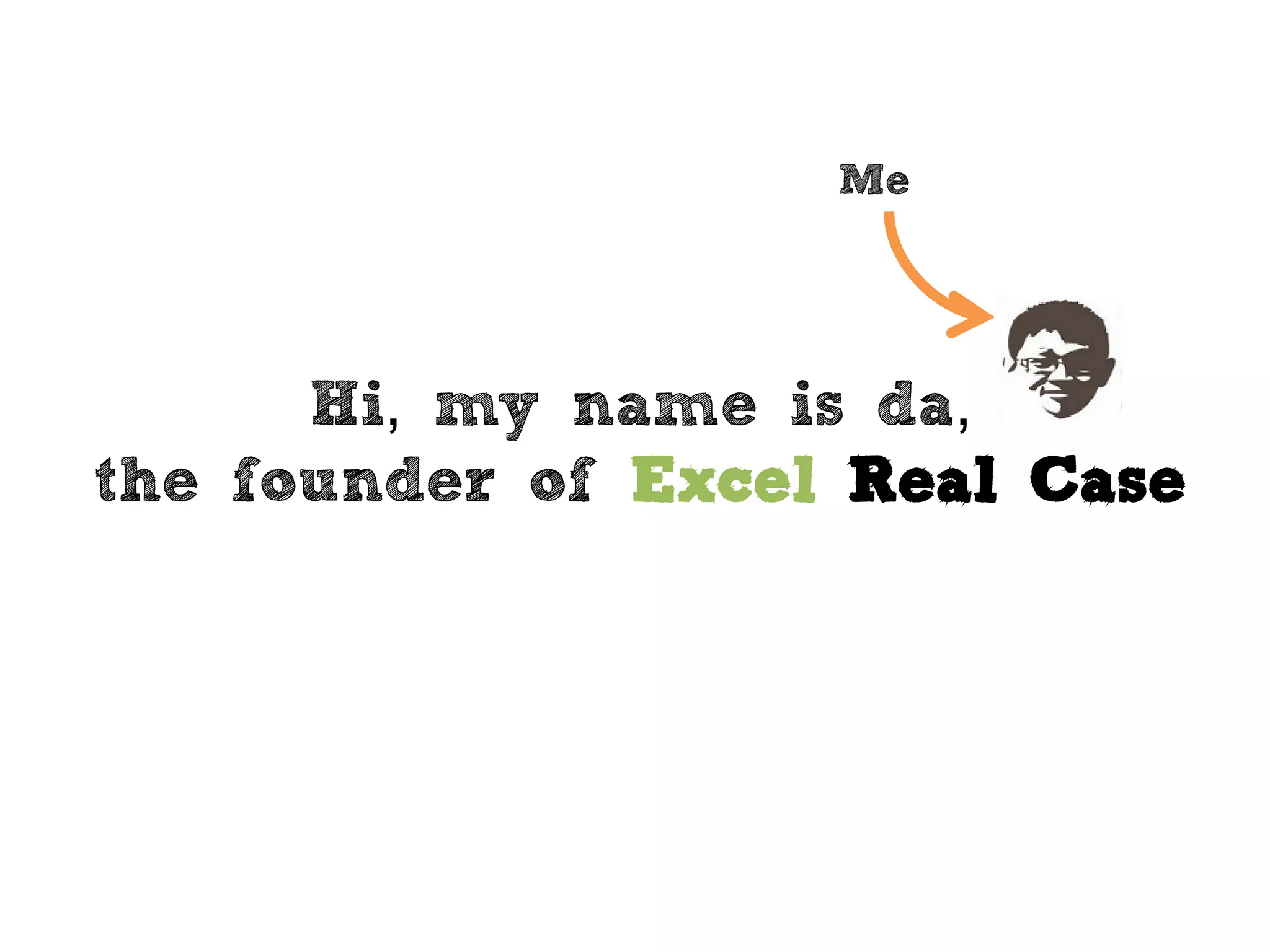 Hi, my name is da,
the founder of Excel Real Case
Me