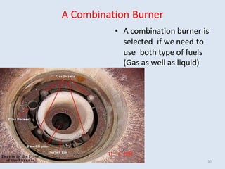 A Combination Burner
• A combination burner is
selected if we need to
use both type of fuels
(Gas as well as liquid)
pramod_dixit@yahoo.com 30
 