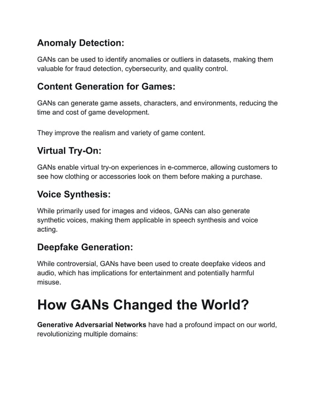 An Introduction To Generative Adversarial Networks | PDF