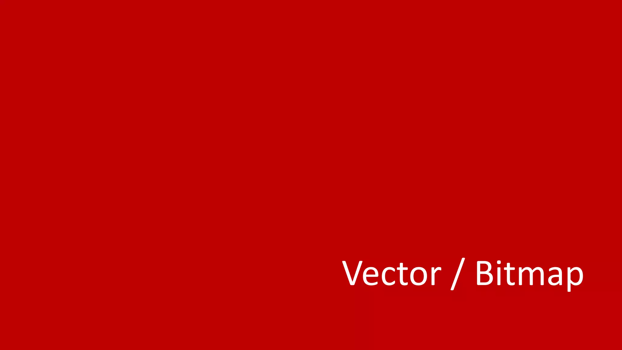 Vector / Bitmap