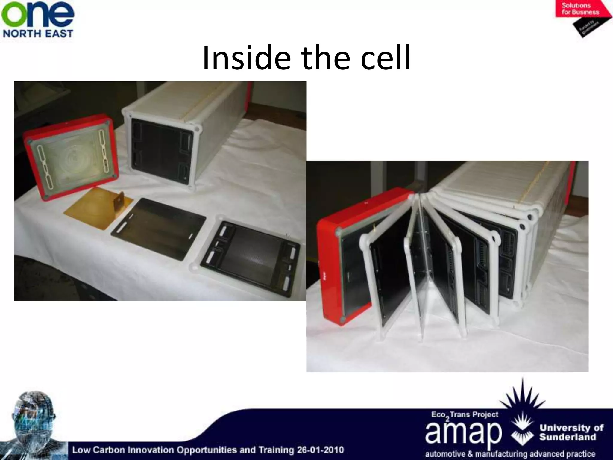 Cell ConstructionCooling areaHydrogen inHydrogen outSilicon separation