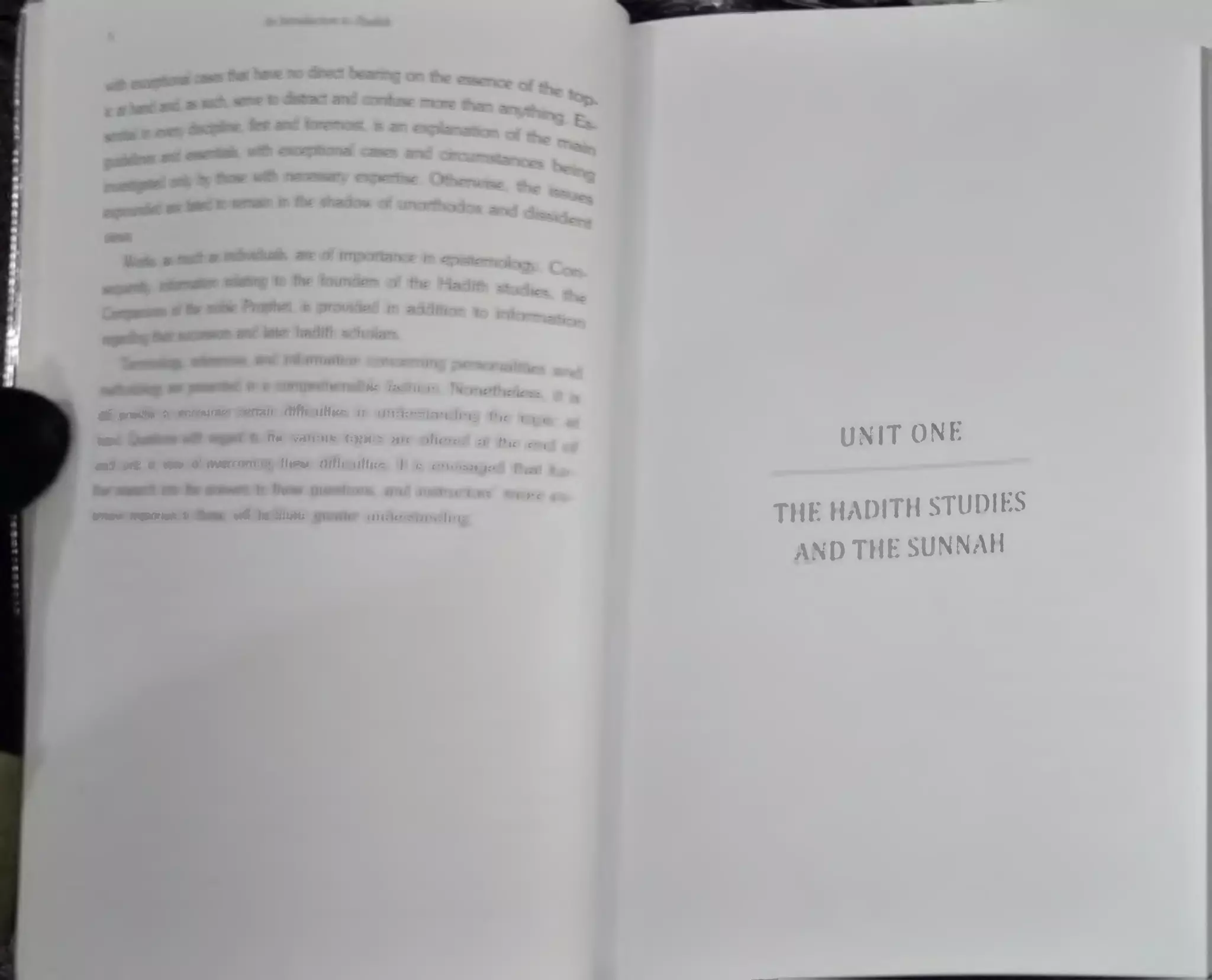 Hr nHhicrr
4$ jwM $ MNMMBMIwt dWkWHk* n Wltanftandnip t** m
Mx W WttUH* t*W> M rfk'itf «! t<u c. t
eJ.M^we’iWOlini flw* dlfheulte* I C <l’tUZ9qpV|C*K
rc
Mrito «£M** t> M* MlHW imfomtHtidhic
UNIT ONE
THE HADITH STUDIES
AND THE SUNNAH
 