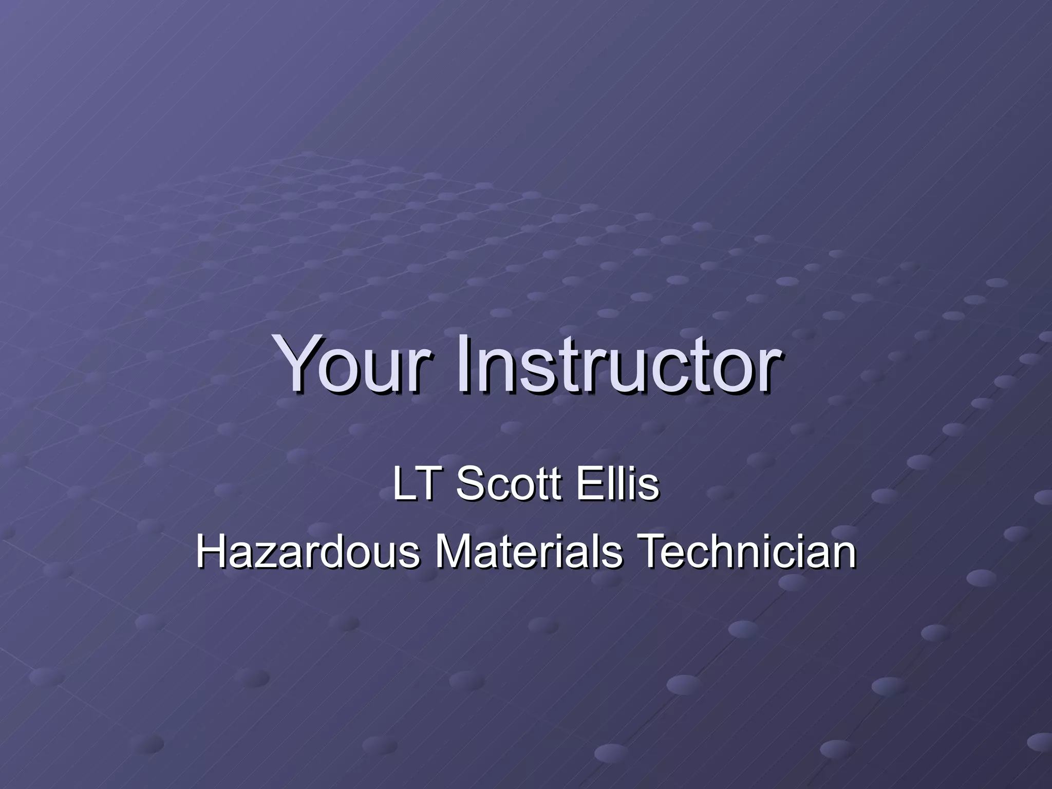 An Introduction To Hazardous Materials PPT