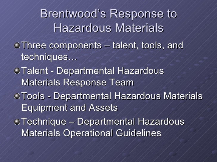 An Introduction To Hazardous Materials