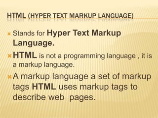 An Introduction to HTML | PPTX