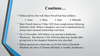 John Milton and his age