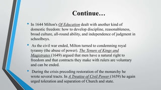 John Milton and his age