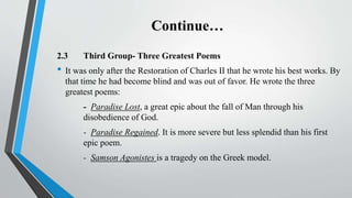 John Milton and his age