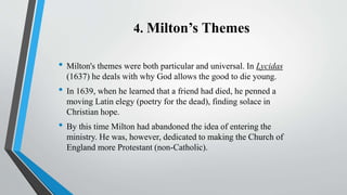 John Milton and his age