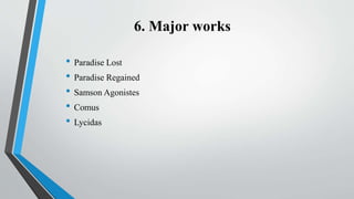 John Milton and his age