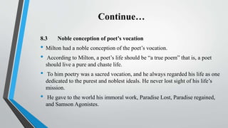 John Milton and his age