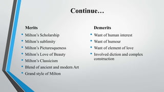 John Milton and his age