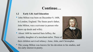 John Milton and his age