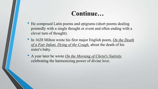 John Milton and his age