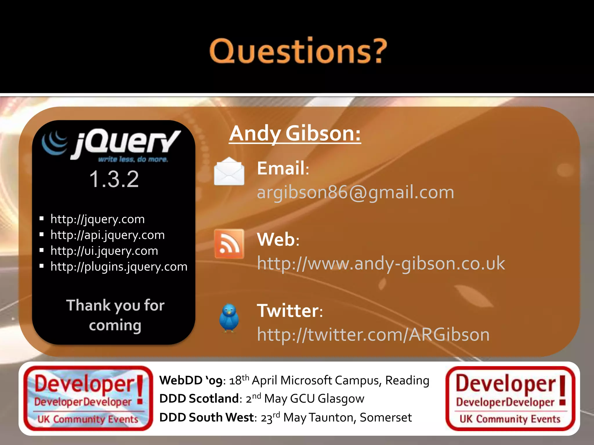 An Introduction To jQuery